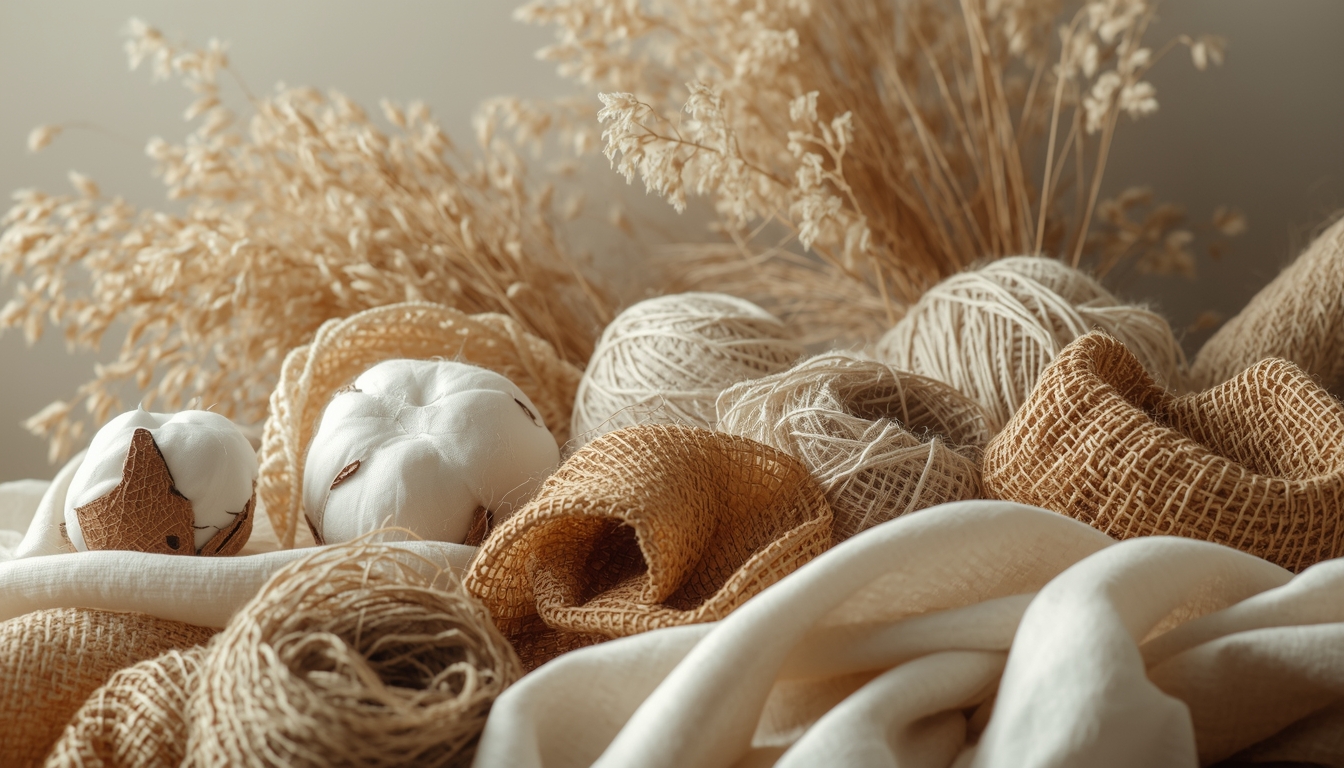 Natural fiber textiles display